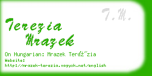 terezia mrazek business card